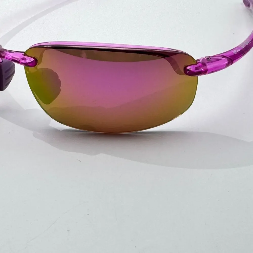 Maui Jim Sunglasses Ho'okipa MP MJ0407 006 Transparent Pink Wrap Polarized Lens